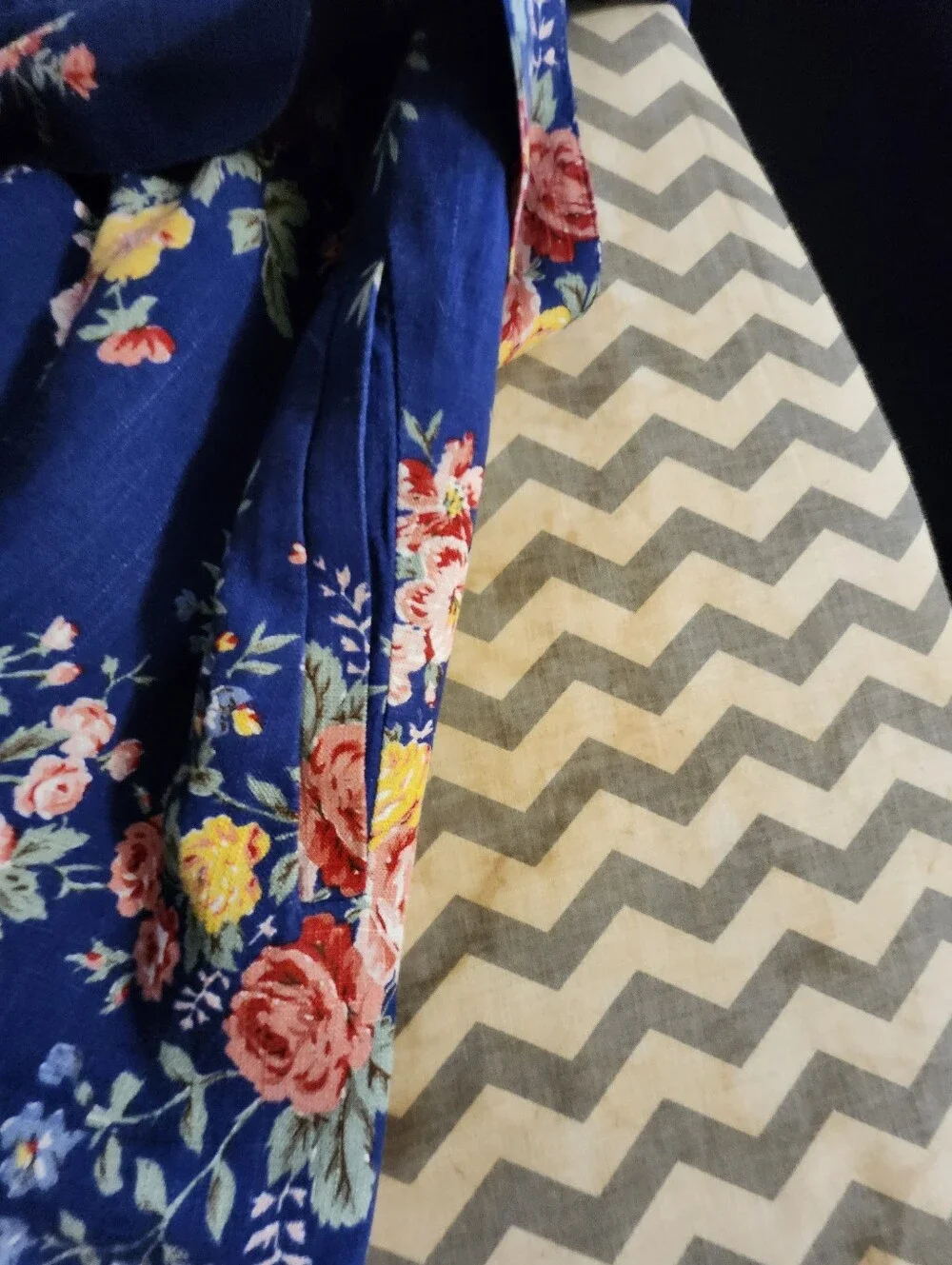Sezane Navy Floral Linen Blend Romper